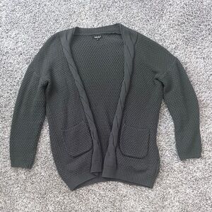 Cozy charcoal knit cardigan